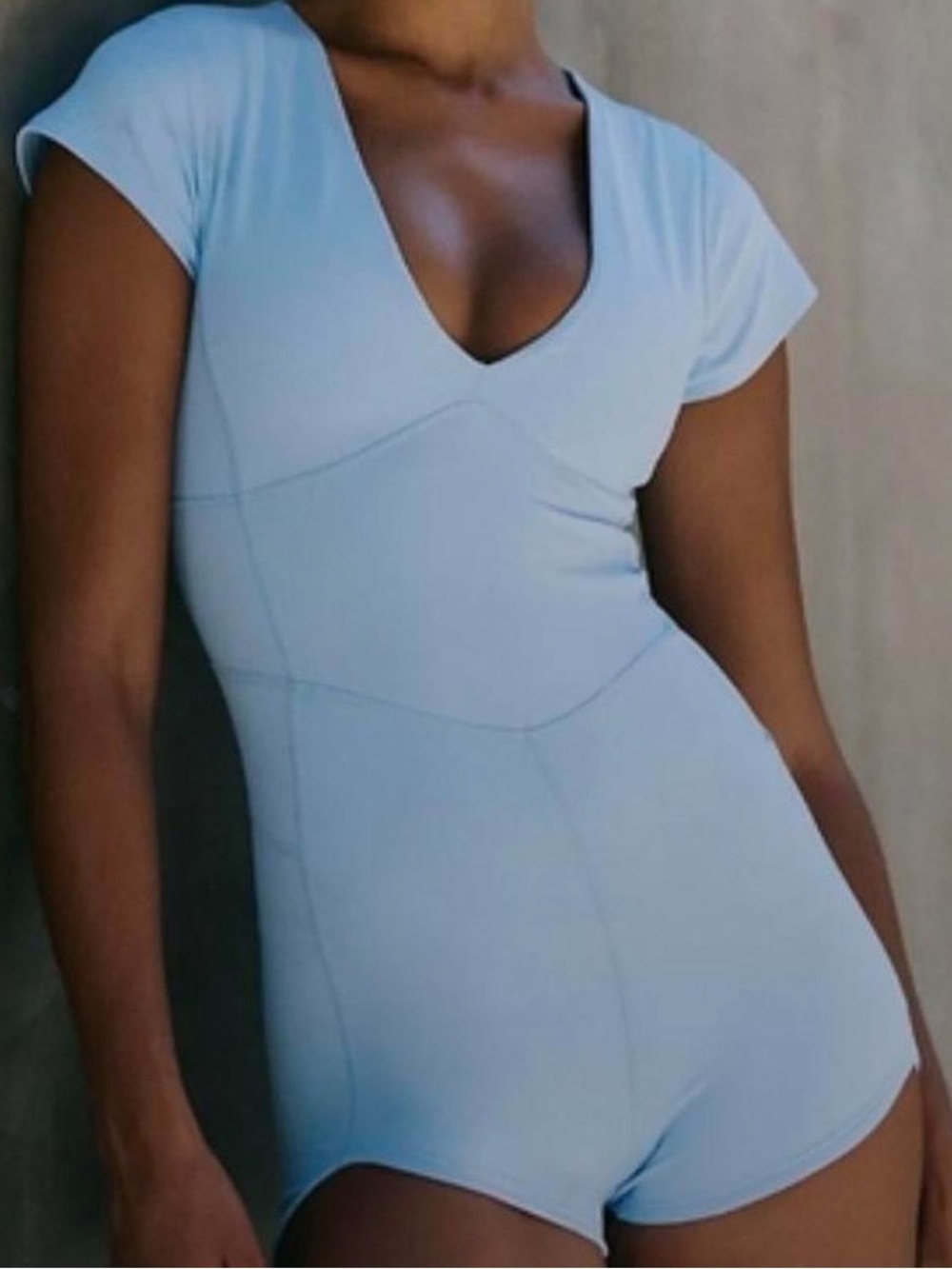 Free People Movement Light Blue Onesie (size small)